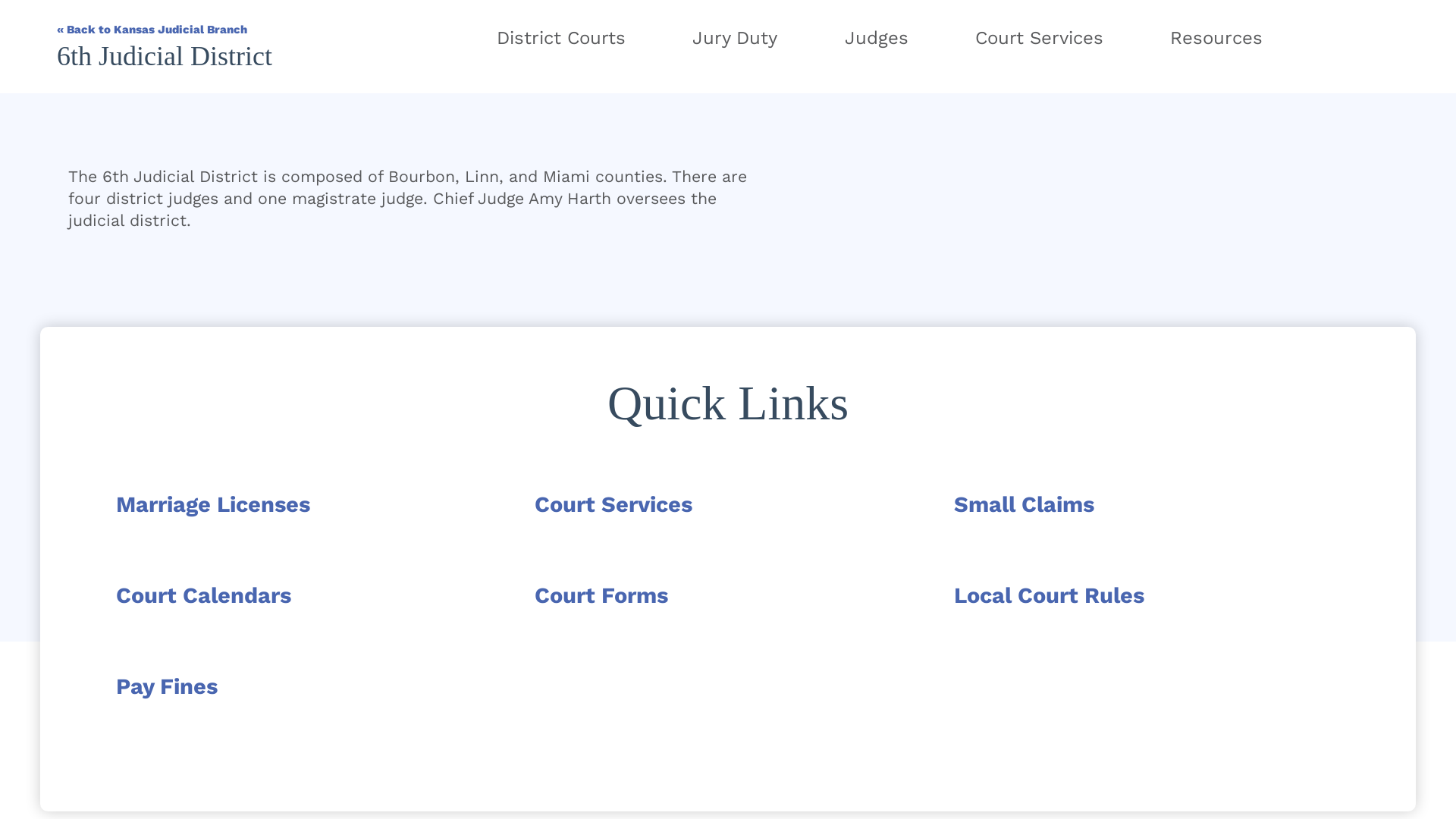 Kansas 6th Judicial District - KS Courts