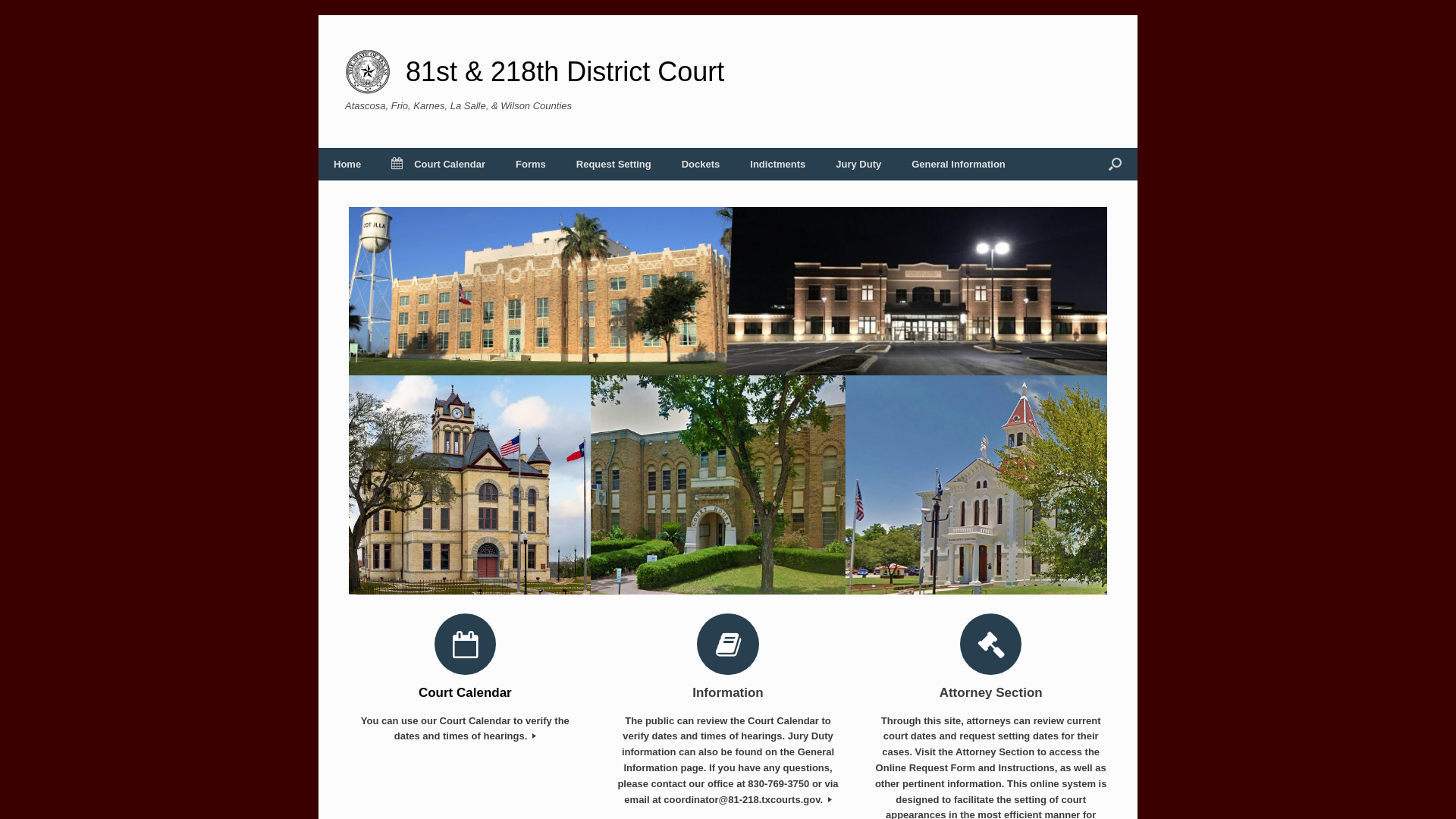 81st & 218th District Court – Atascosa, Frio, Karnes, La Salle, & Wilson Counties