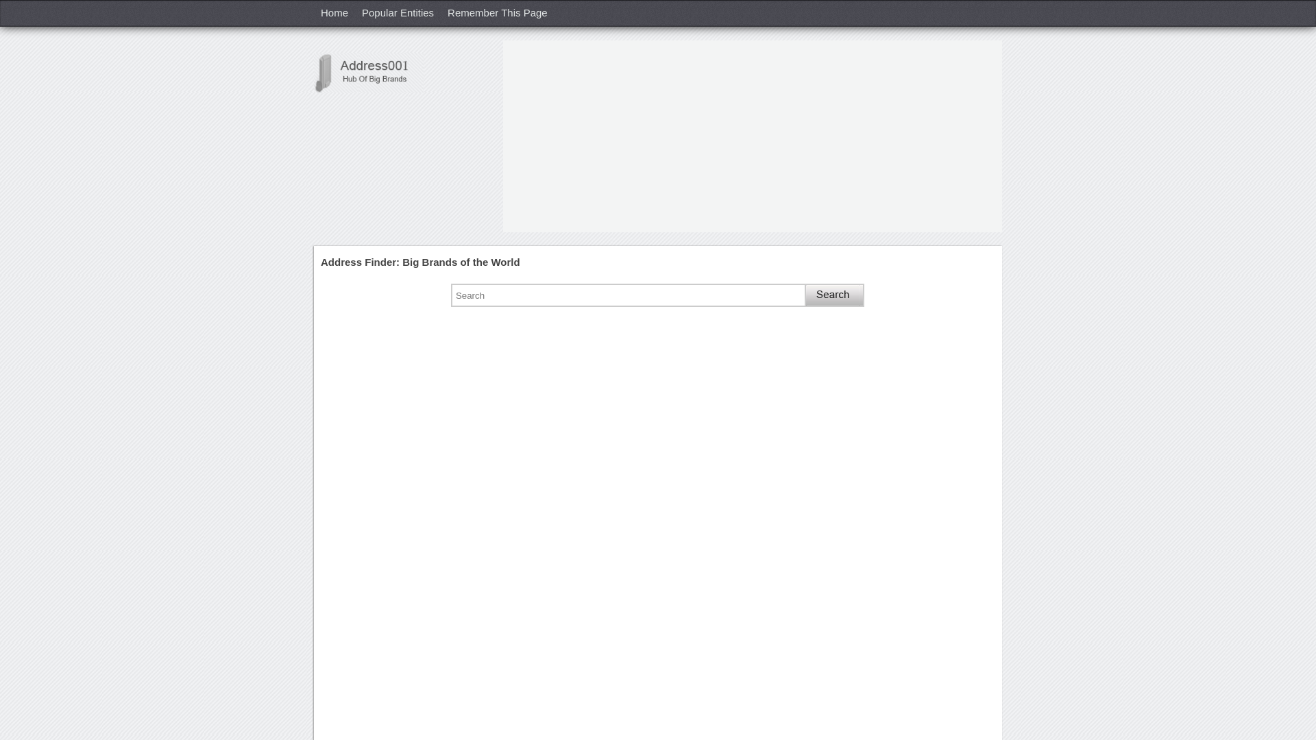 Address Finder : Search Big Brands in address001.com