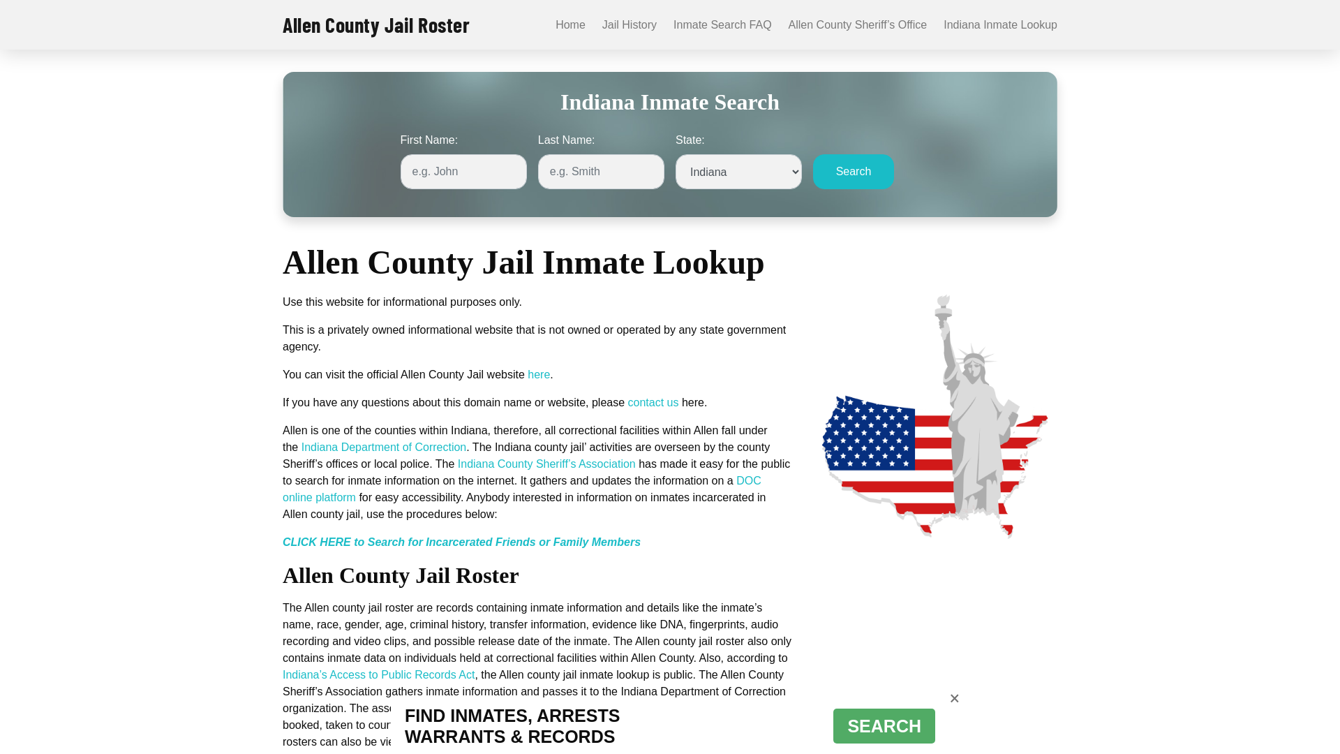 Allen County Jail Roster Lookup, IN, Inmate Search