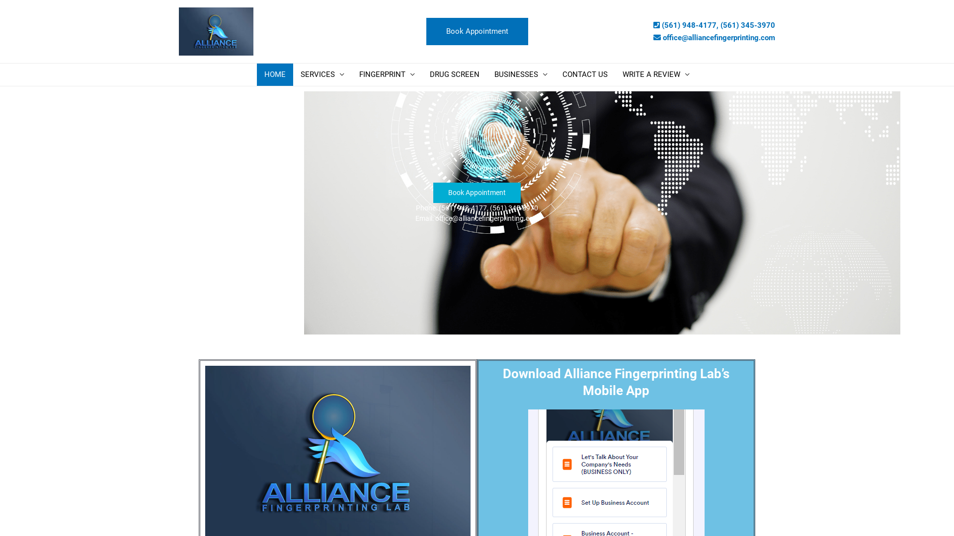 Alliance Fingerprinting – Criminal history check, Background screening, livescan fingerprinting, level 2 background checks, FDLE provider, FBI approved equipment, West Palm Beach, Florida