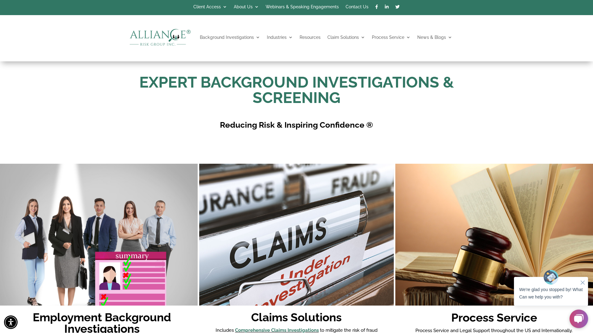 Background Checks | Investigations | Process Service | Claims Adjusting | Alliance Risk Group | Alliance Risk Group, Inc. ®