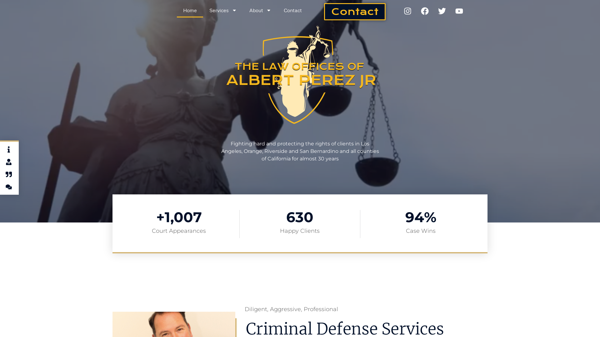 Law Offices of Albert Perez Jr. – Aggressive, professional, diligent criminal defense attorney