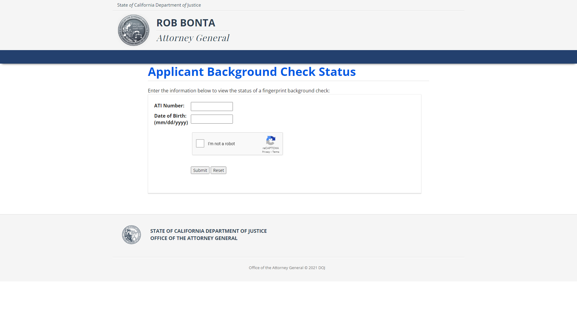 Applicant Status Check | State of California - Department of Justice