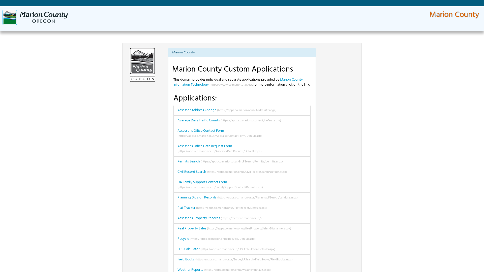 Marion County - Web Server