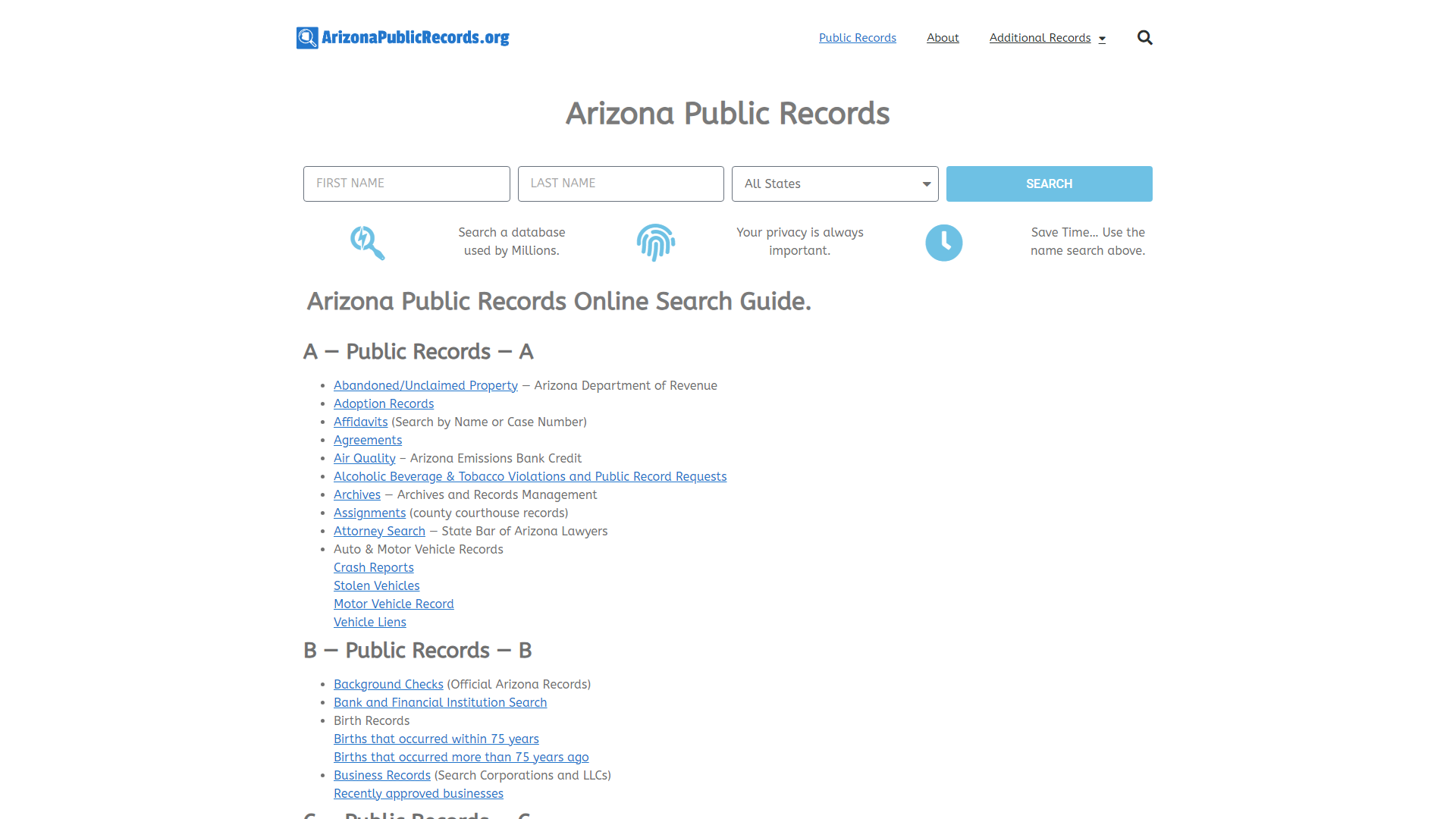 State of Arizona Public Records Guide: ArizonaPublicRecords.org