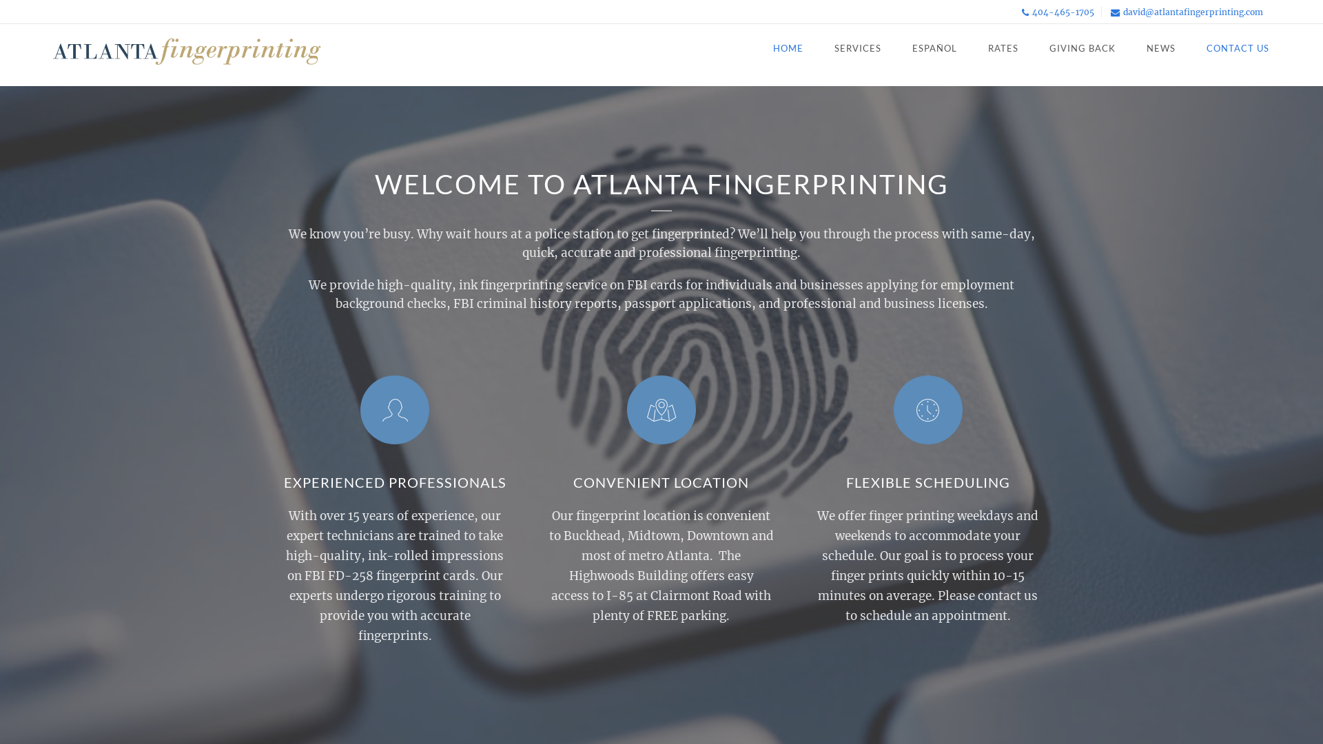 Atlanta Fingerprinting  - Atlanta Ink Fingerprinting Service