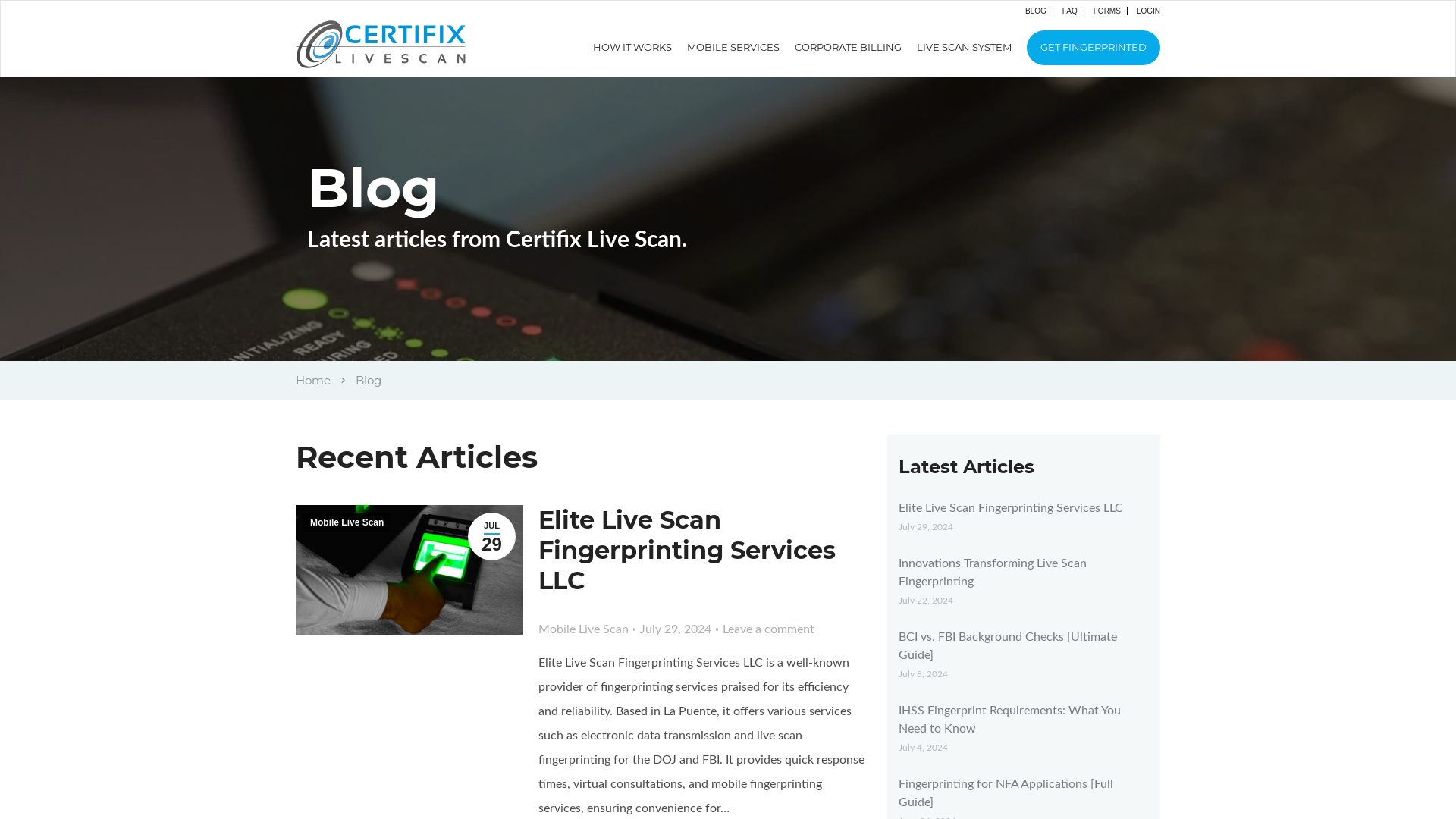 Certifix Live Scan Blog -