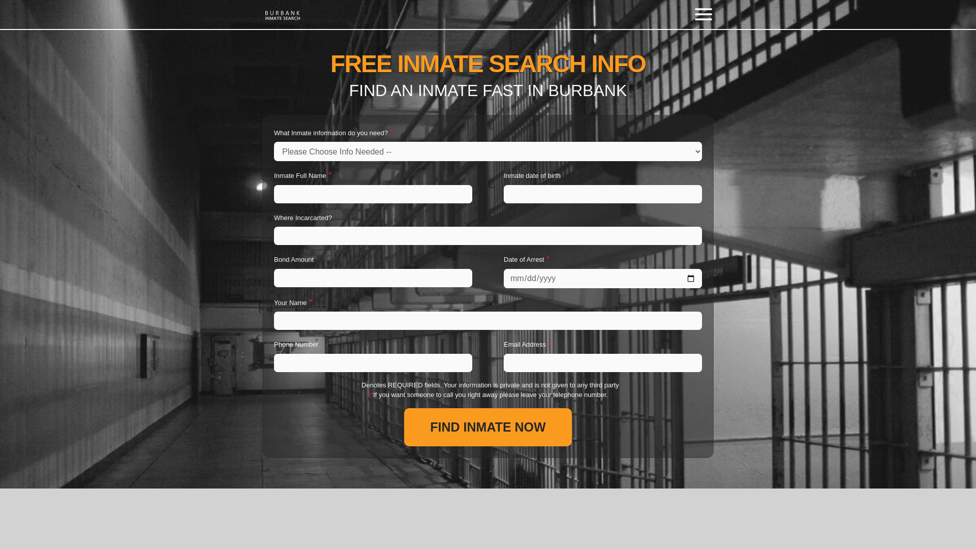 FREE INMATE SEARCH BURBANK CALIFORNIA