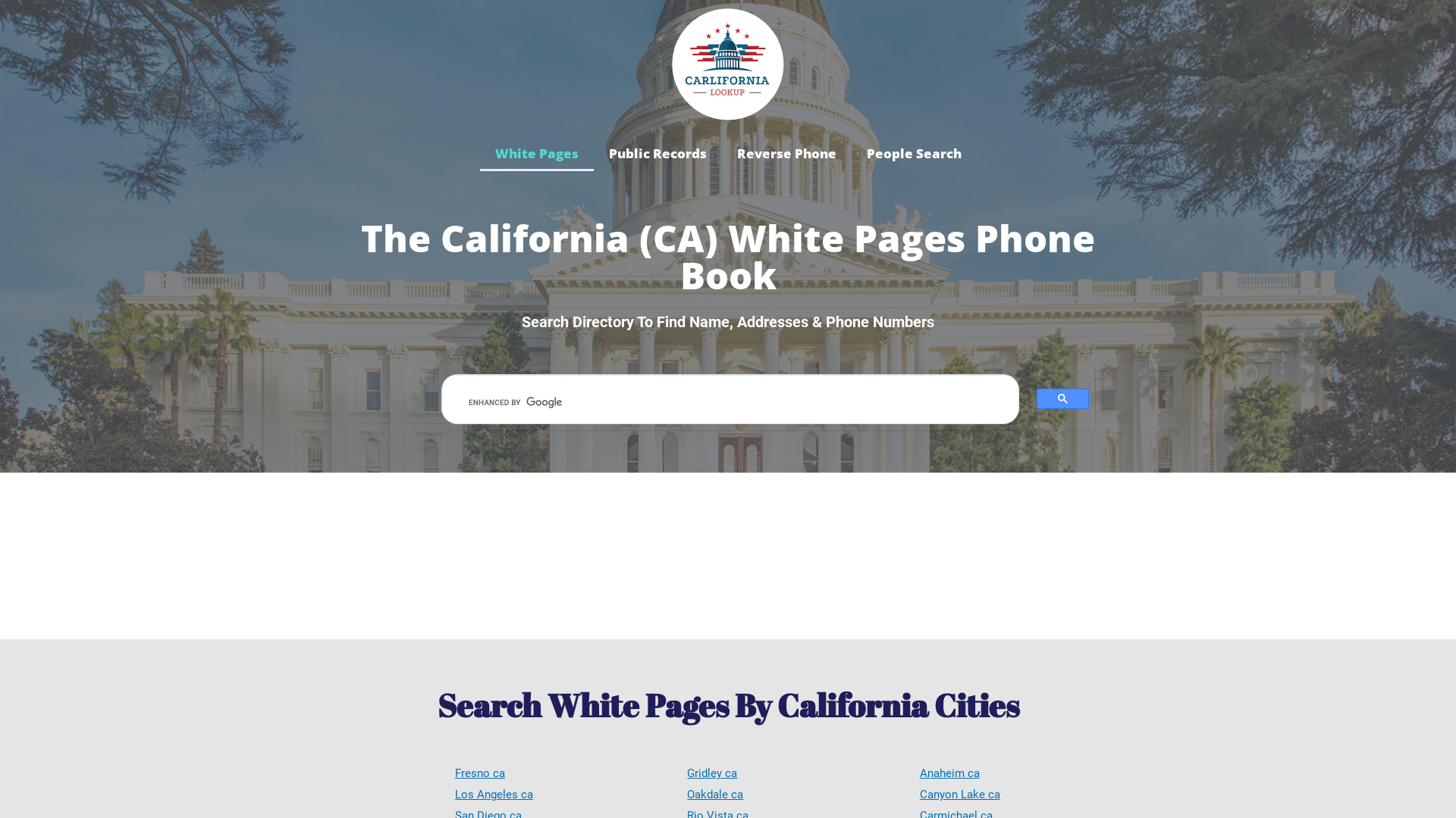 White Pages - californialookup.org