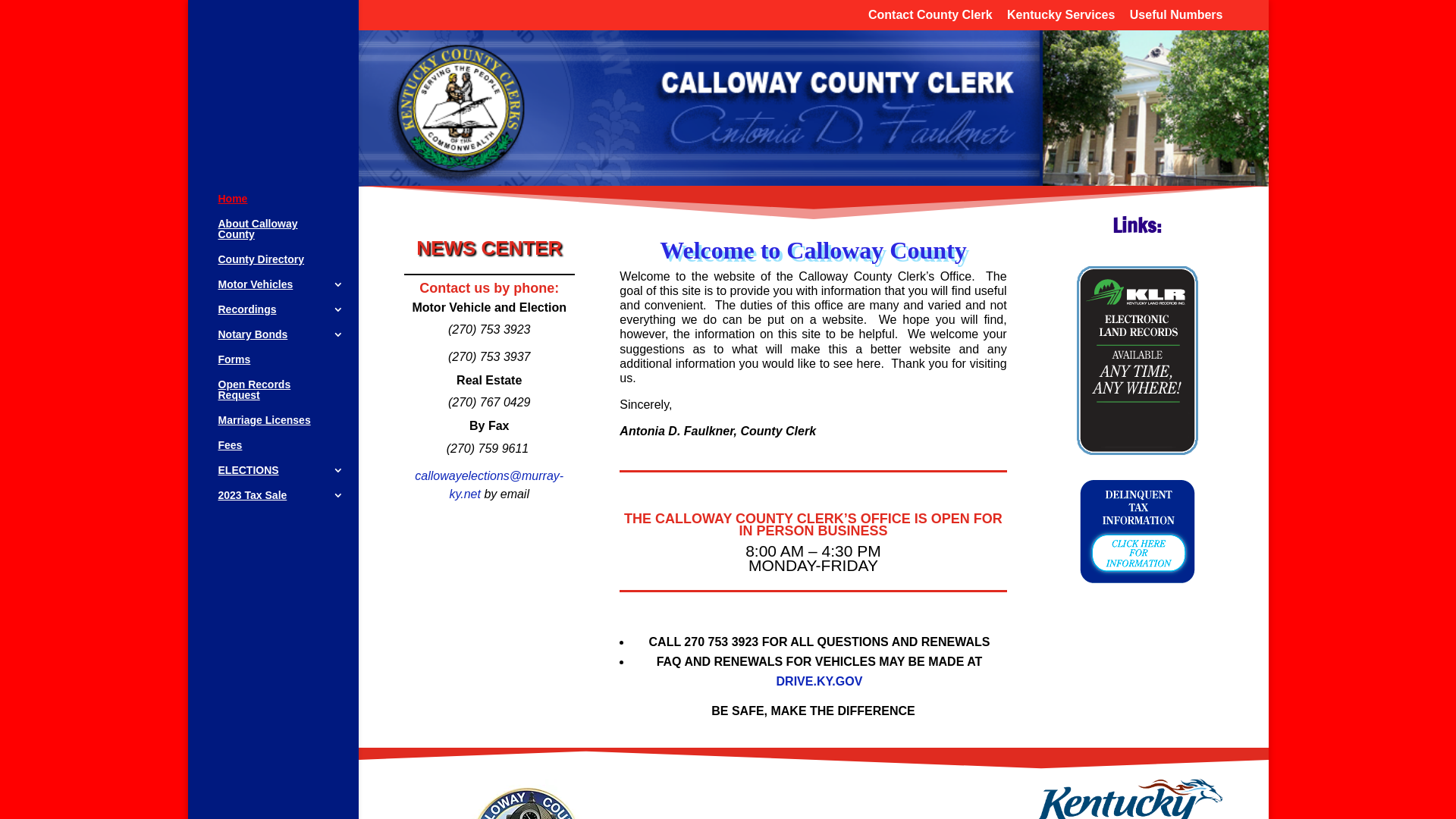 Calloway County KY Clerk | Calloway County Clerk