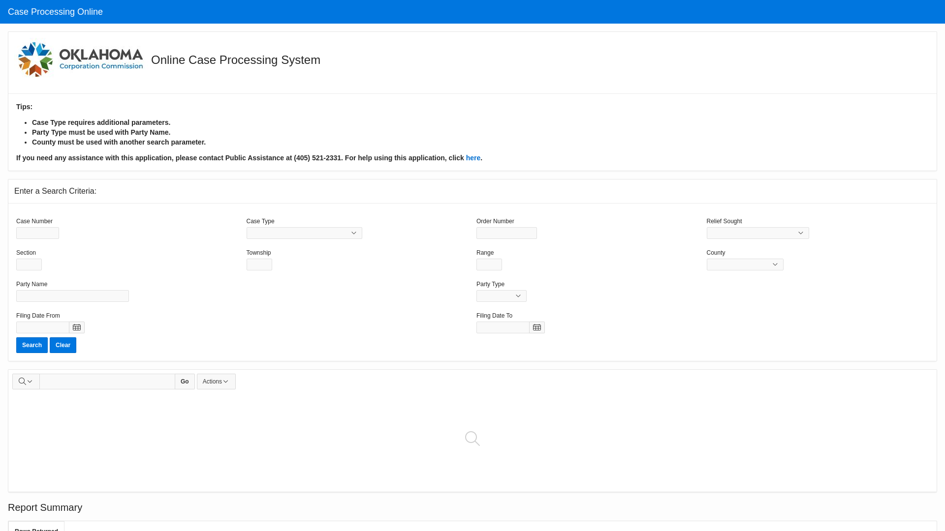 Case Processing Online