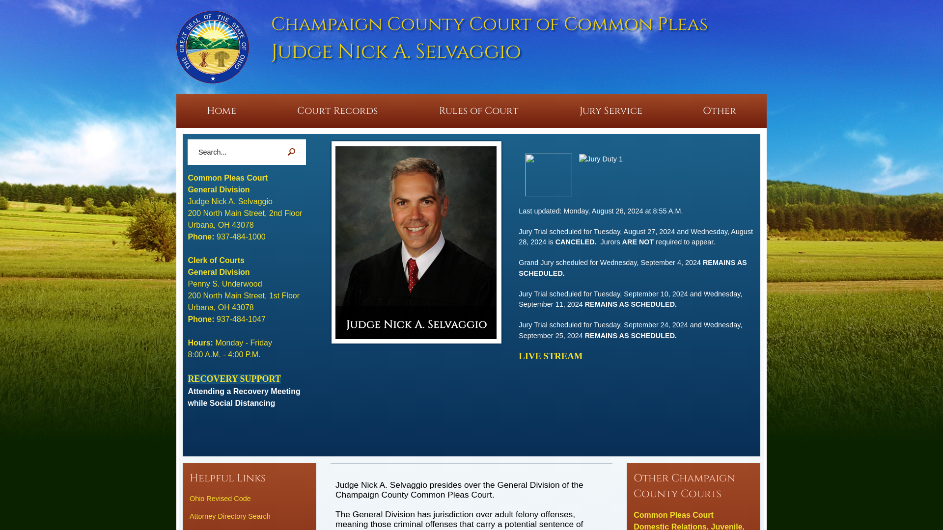 Champaign County Common Pleas Court, OH | Official Website