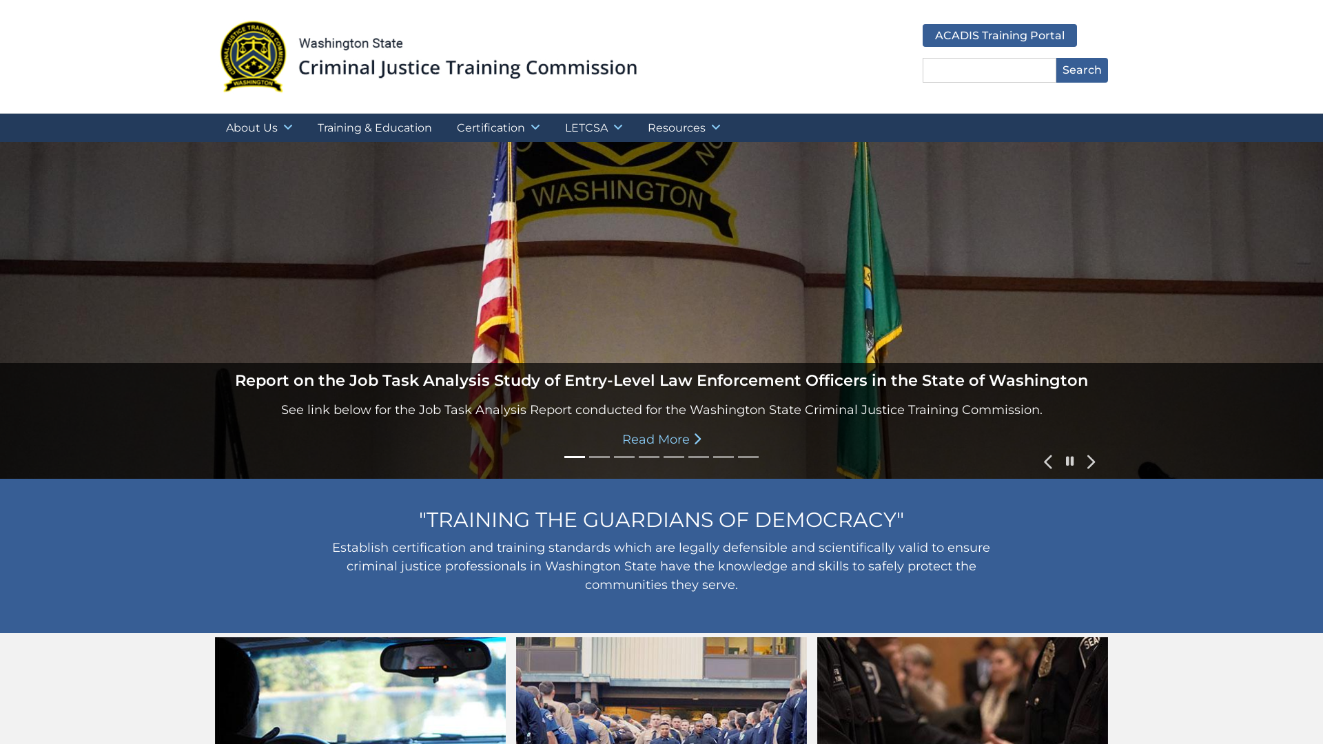 Home | Washington State Criminal Justice Training Commission