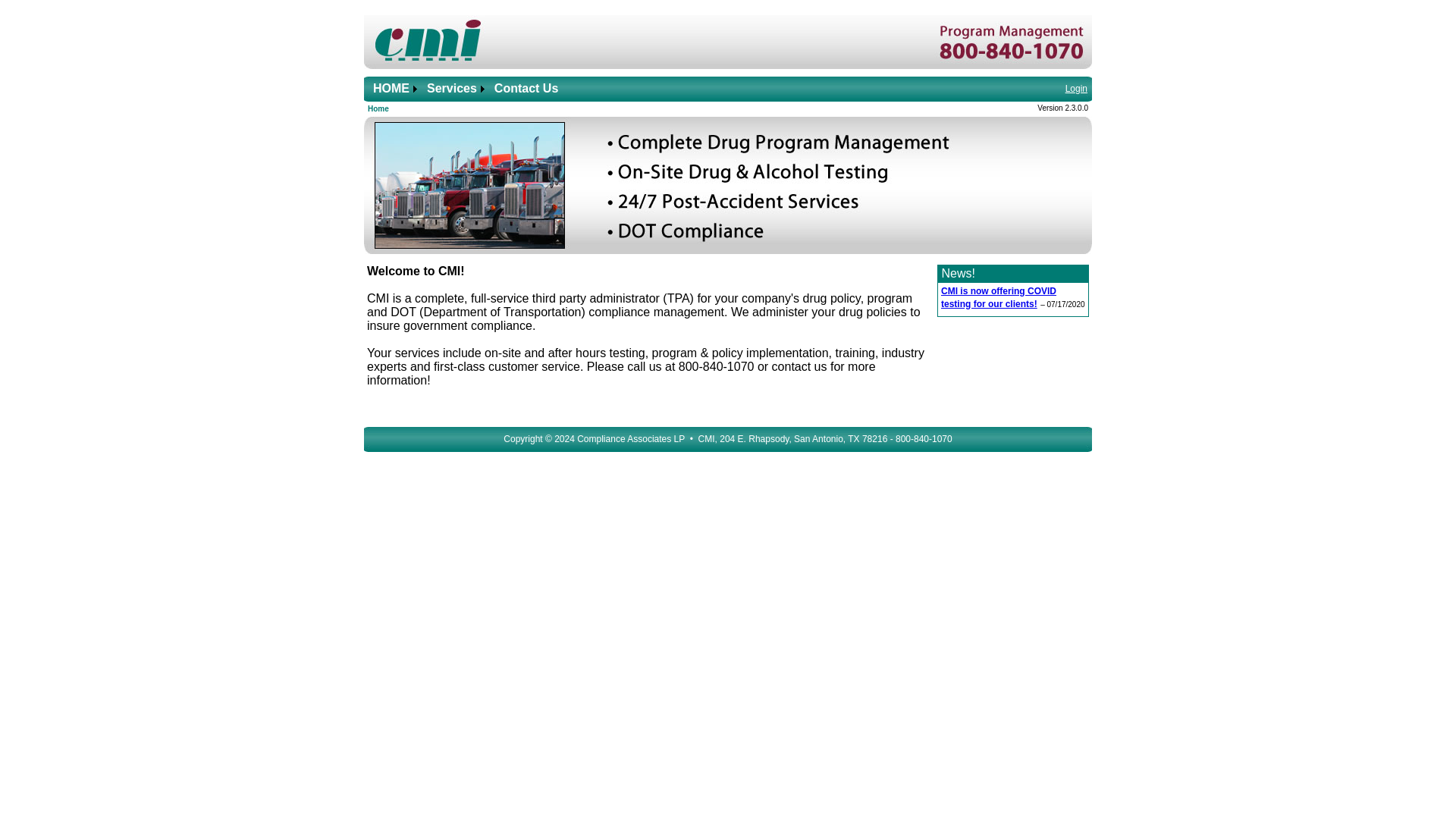 CMI - Complete Drug Program Management - Call CMI- 800-840-1070