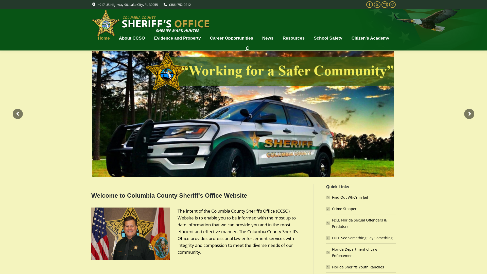 Columbia County, FL – Sheriff