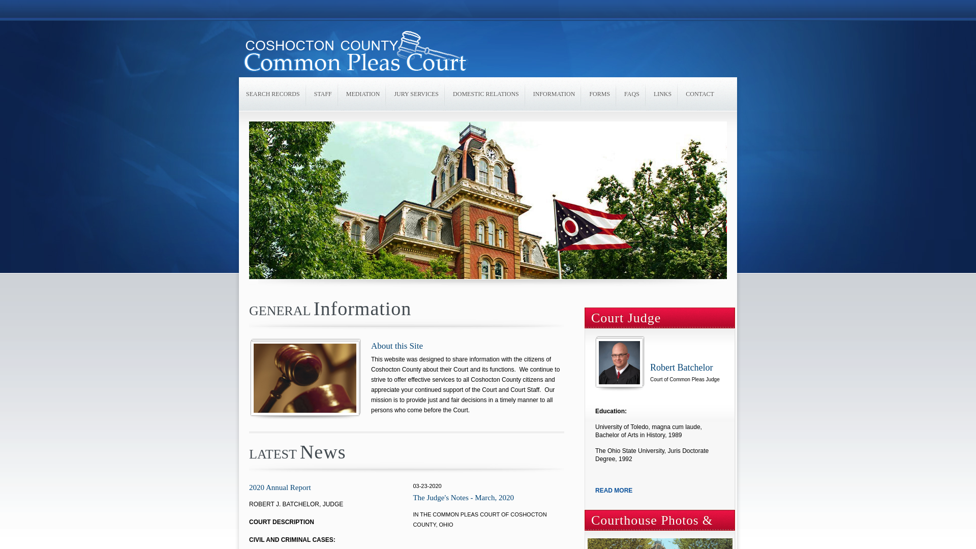 Coshocton County Common Pleas Court - Home