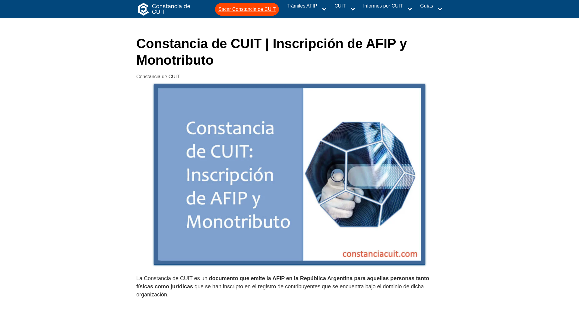 Sacar Constancia de CUIT | Inscripción a AFIP y Monotributo 2024