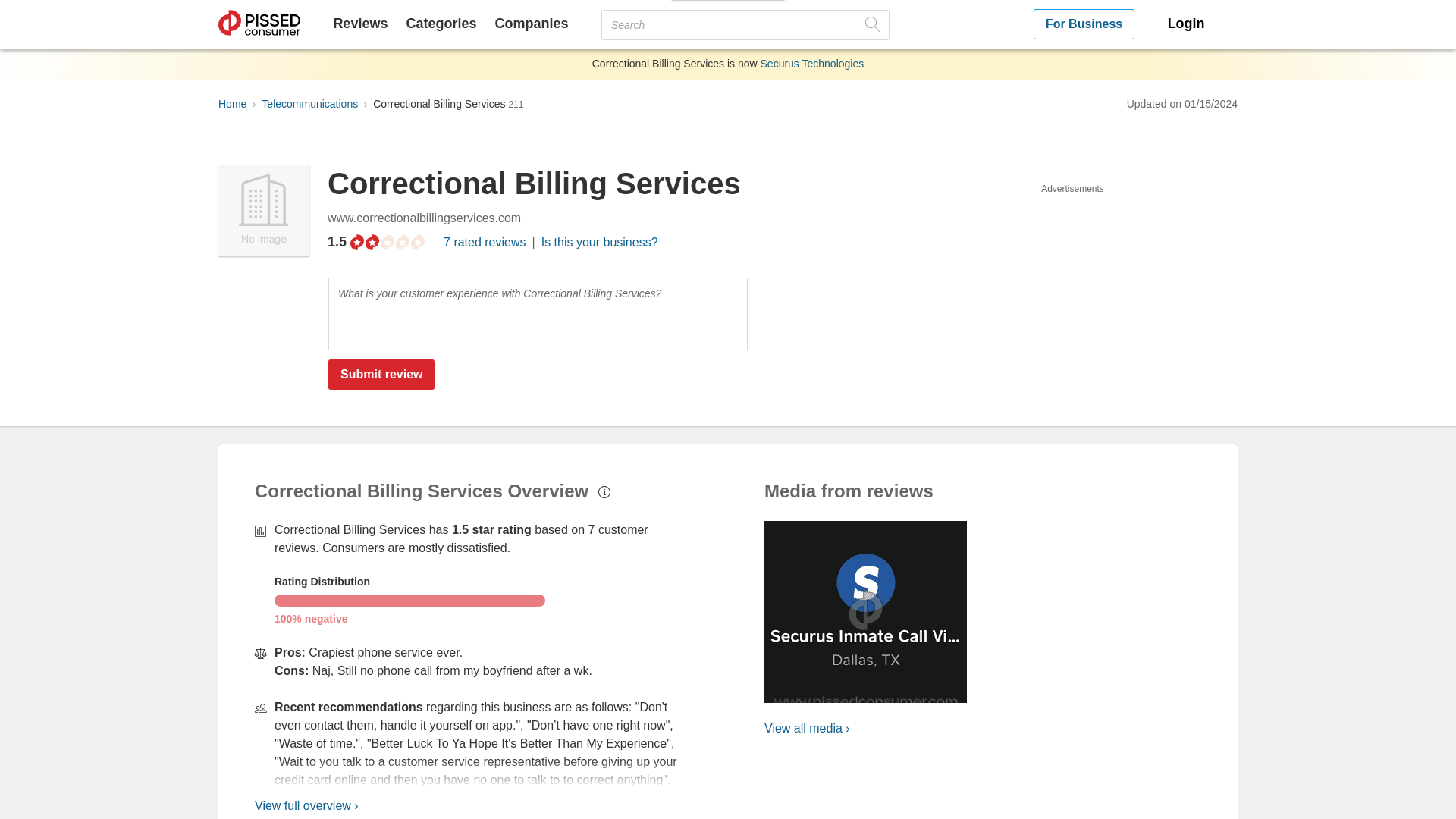 211 Correctional Billing Services Reviews | correctionalbillingservices.com @ PissedConsumer