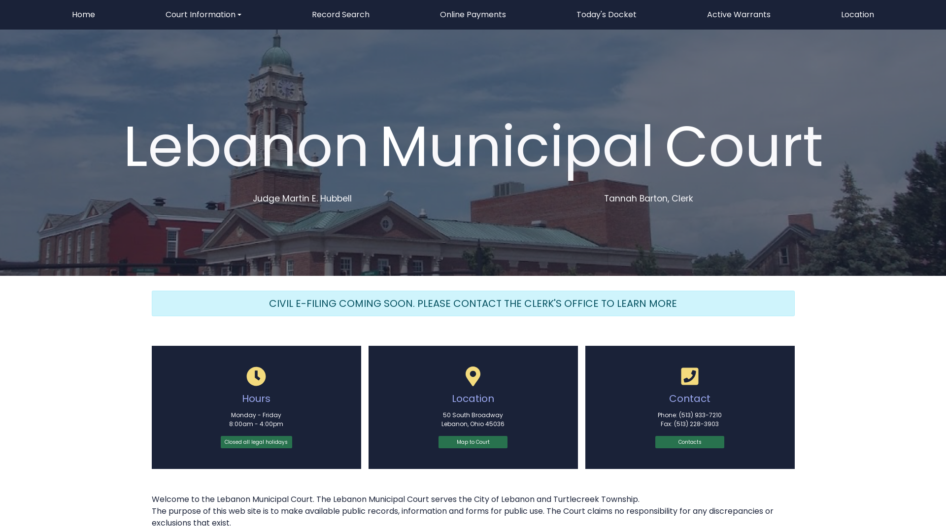 Lebanon Municipal Court | Home