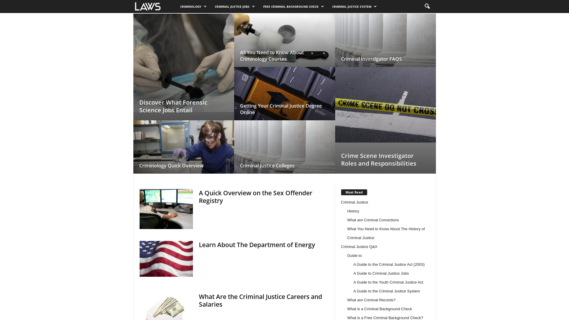 Criminal Justice Laws - Criminal Justice