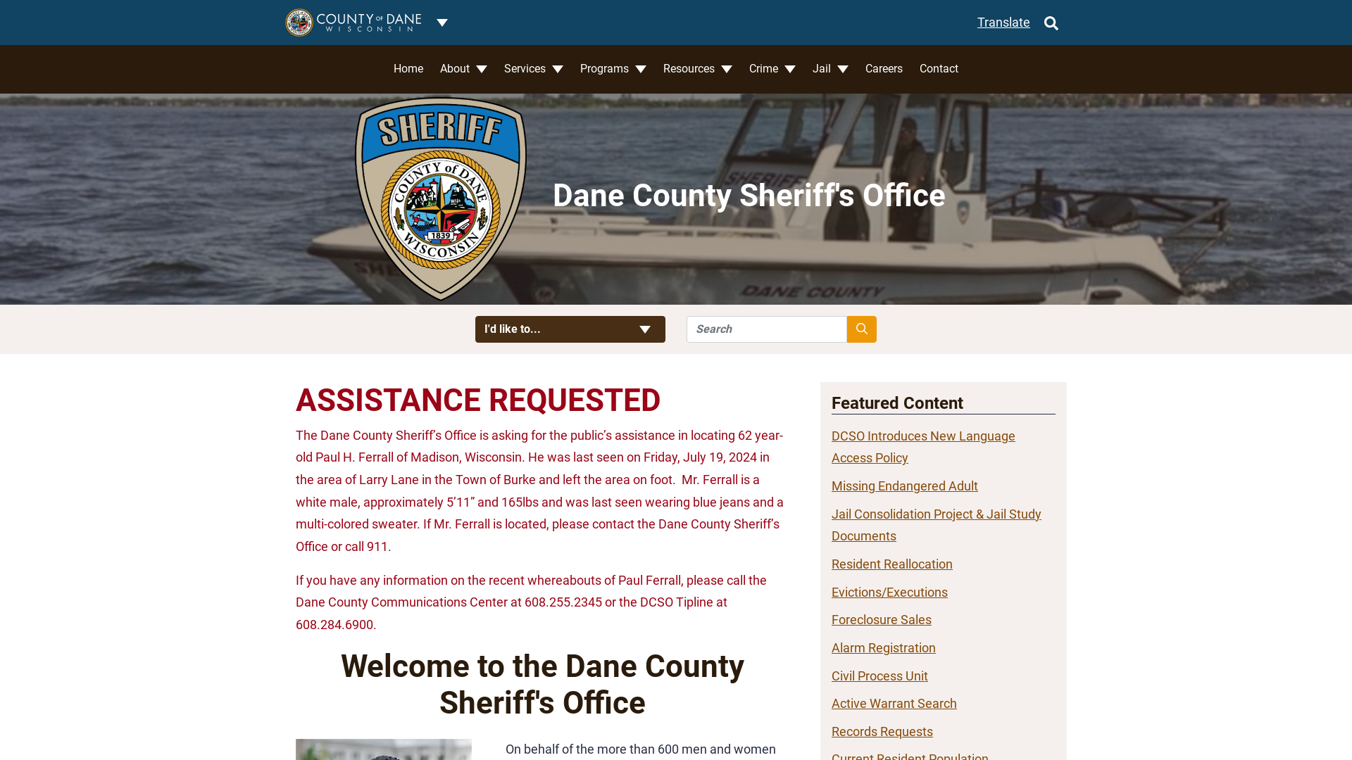 Home Page | Dane County Sheriff