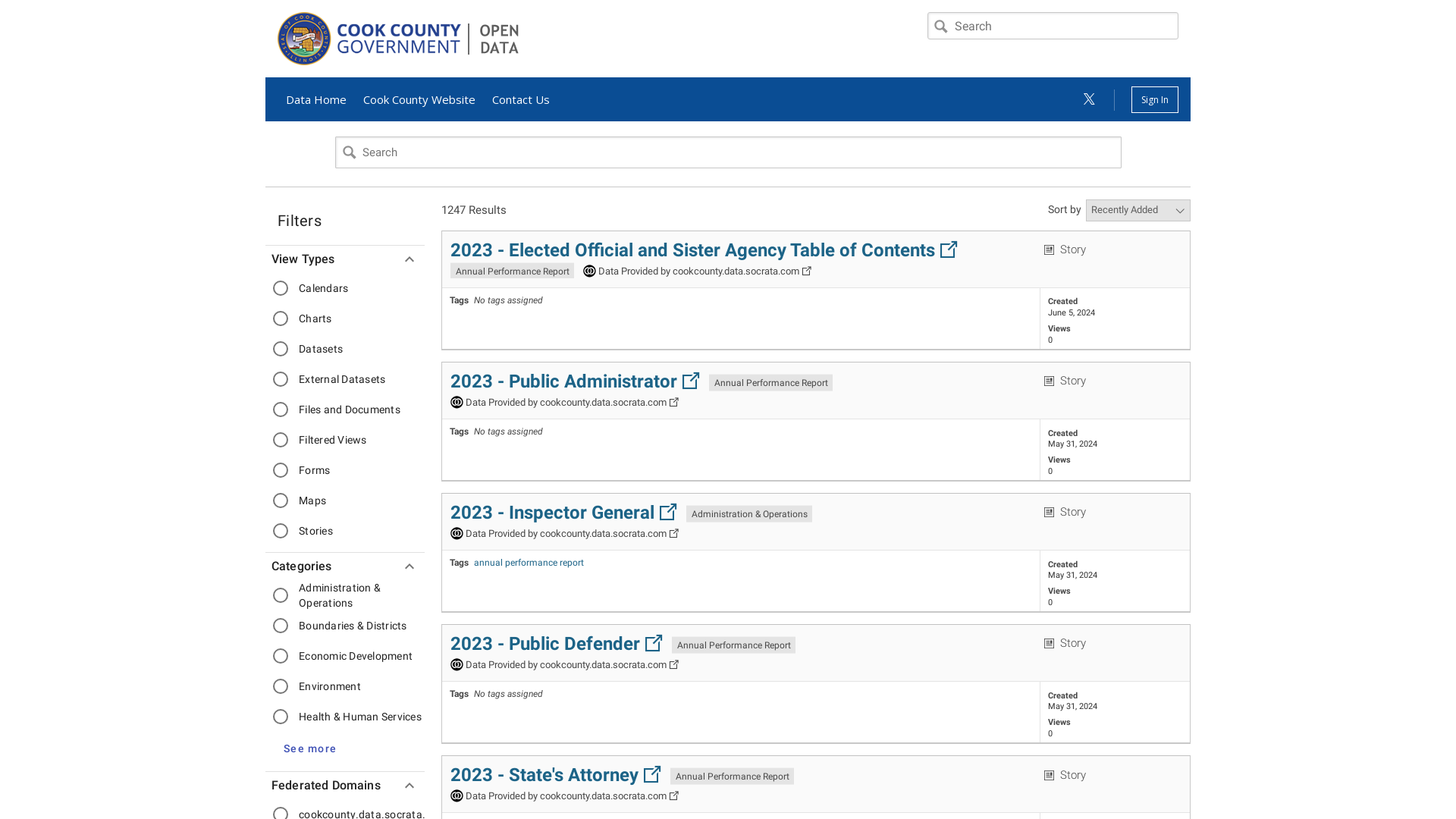 Cook County Open Data