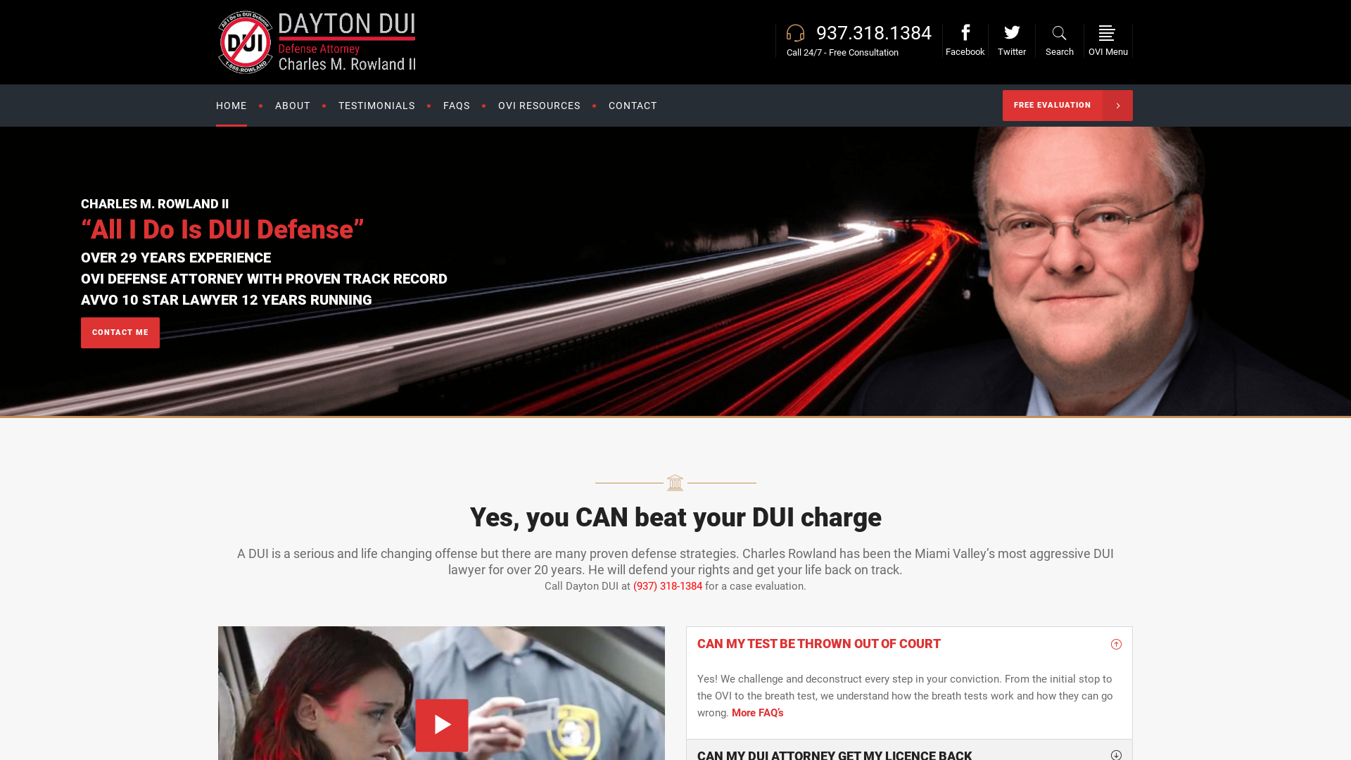 Dayton DUI - OVI Attorney Charles M. Rowland II