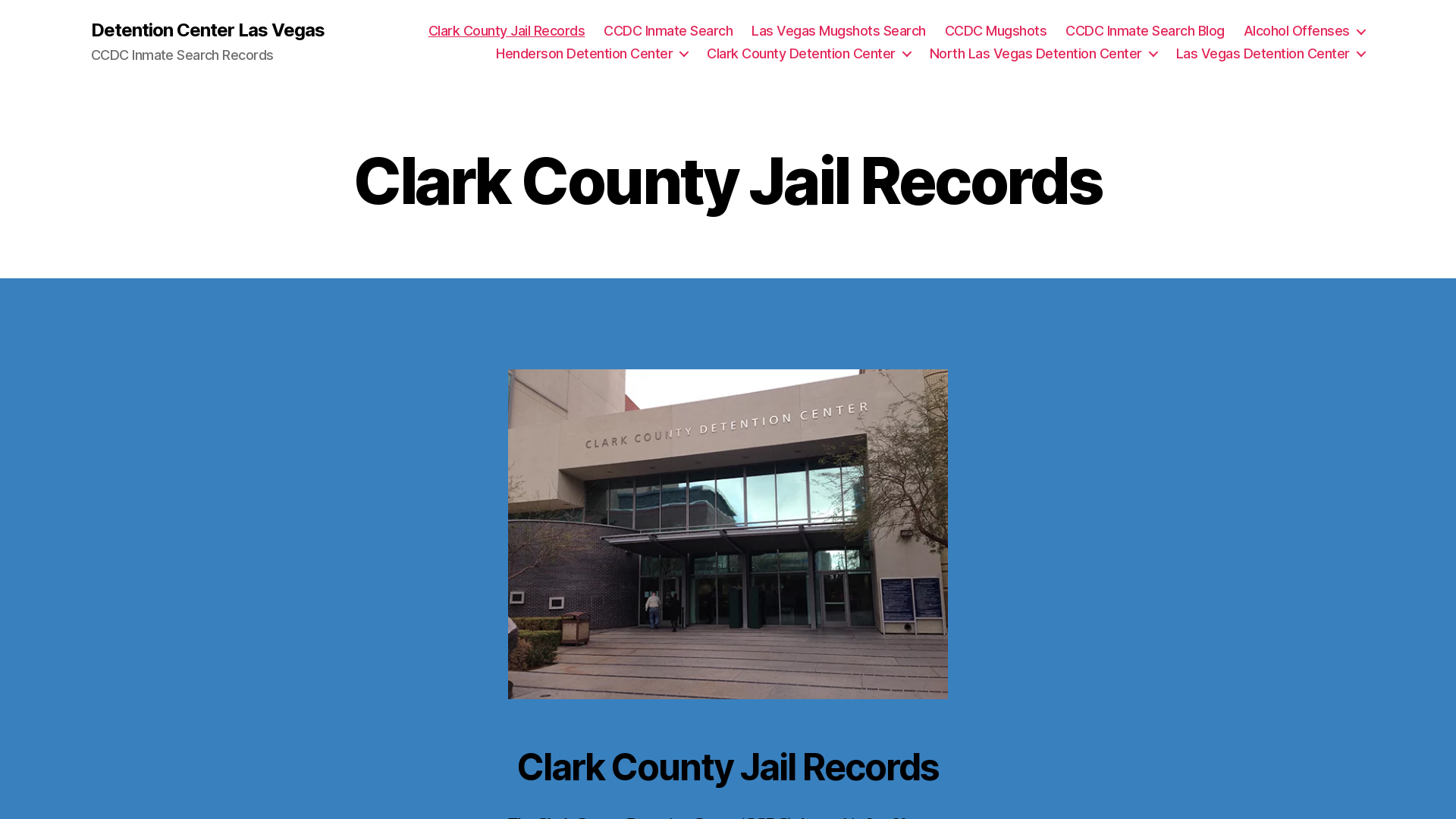 Clark County Jail Records - Detention Center Las Vegas