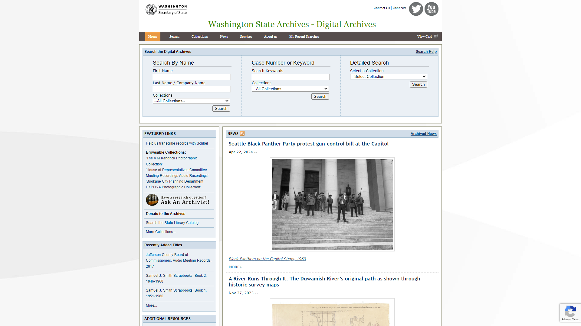 Washington State Archives, Digital Archives