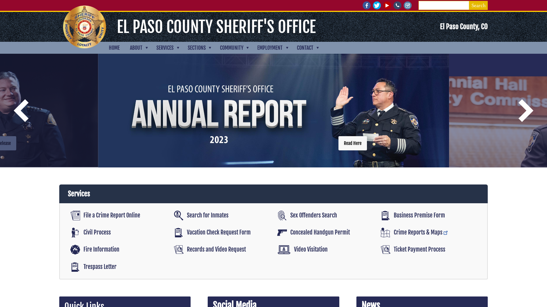 Front Page | El Paso County Sheriff