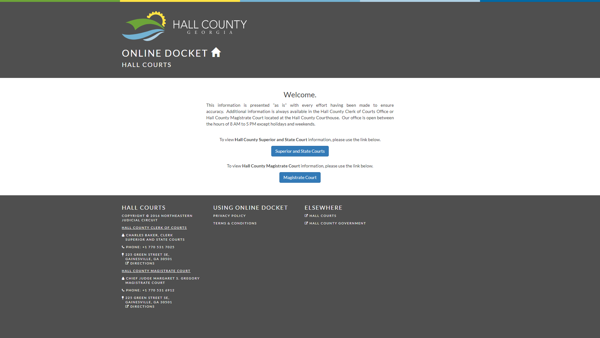 Online Docket | Hall County Clerk of Courts