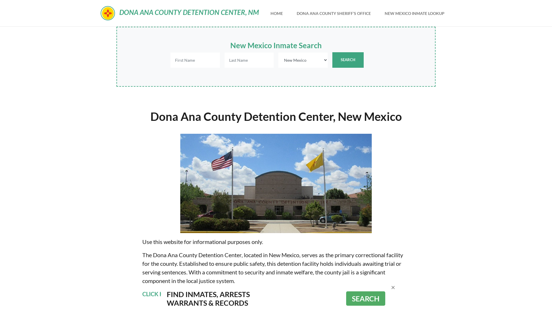 Dona Ana County Detention Center, NM Inmate Roster, Offender Search