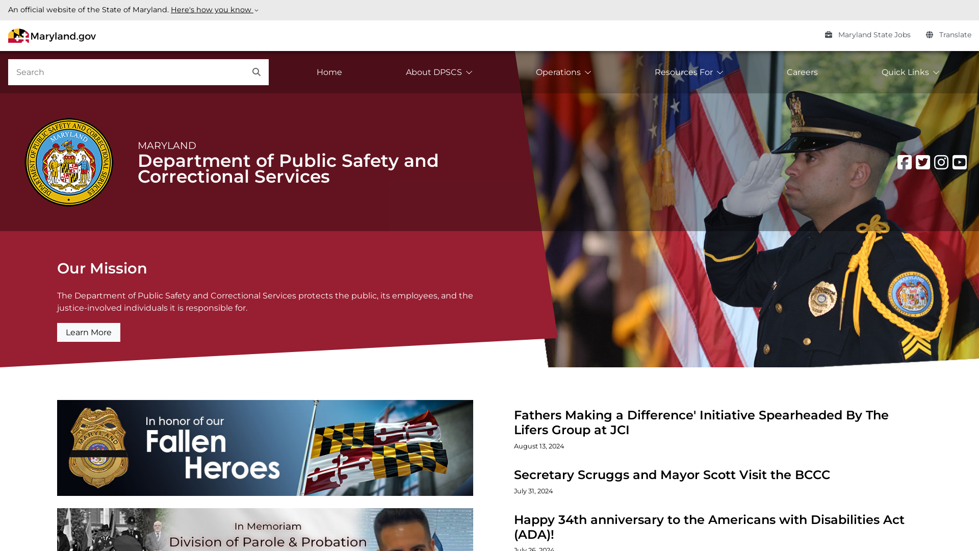 Home - Maryland Department of Public Safety and Correctional Services (DPSCS)