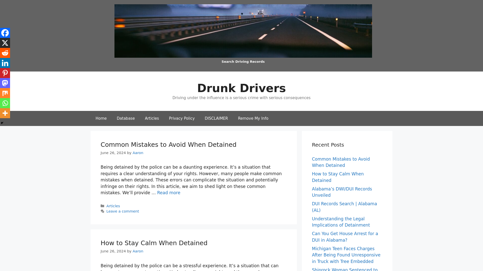 Drunk Drivers – Driving under the influence is a serious crime with serious consequences