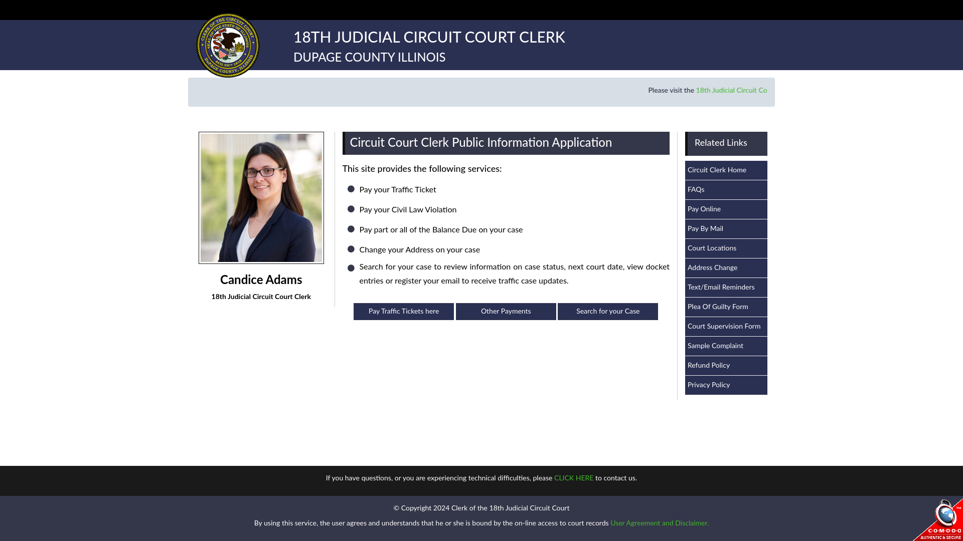 Circuit Court Clerk Public Information Application