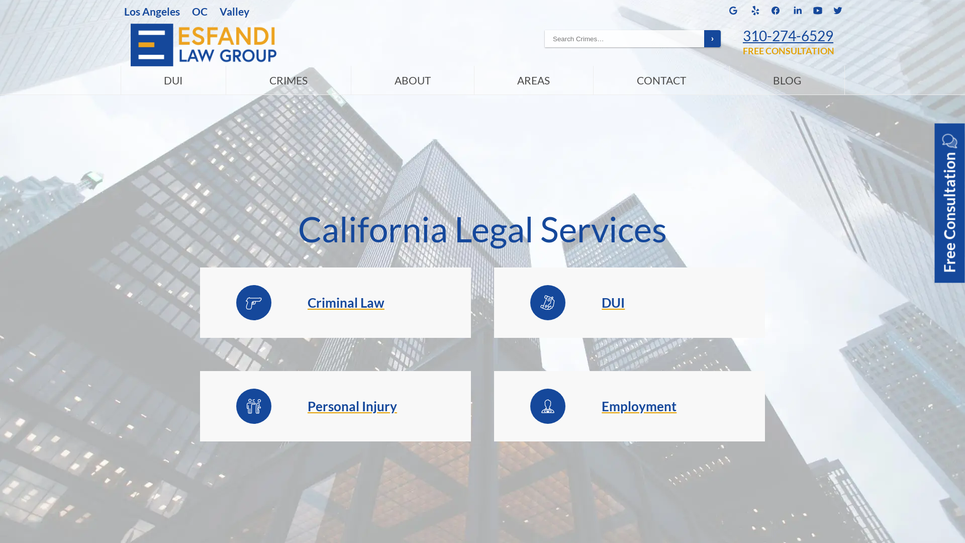 Los Angeles Defense, DUI, Personal Injury, Employment Law