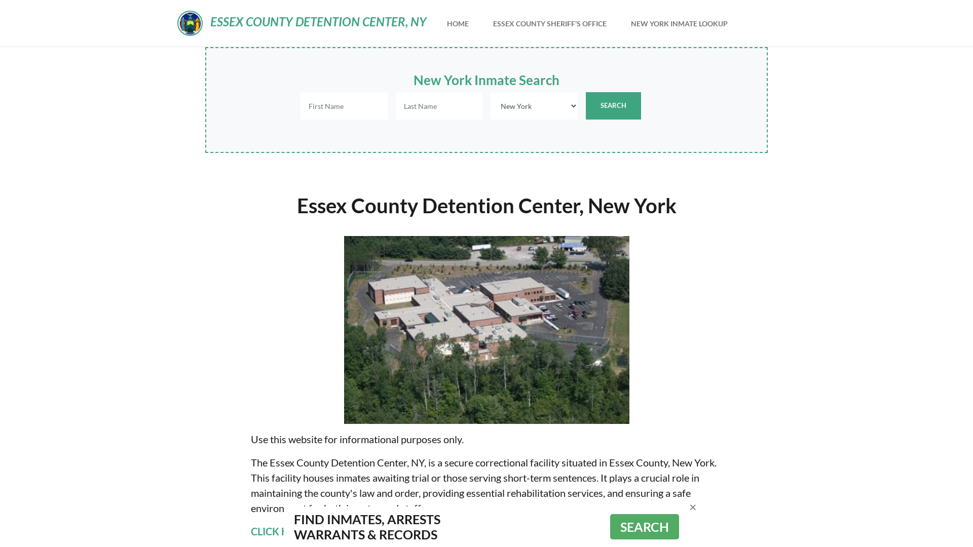 Essex County Detention Center, NY Inmate Roster, Offender Search