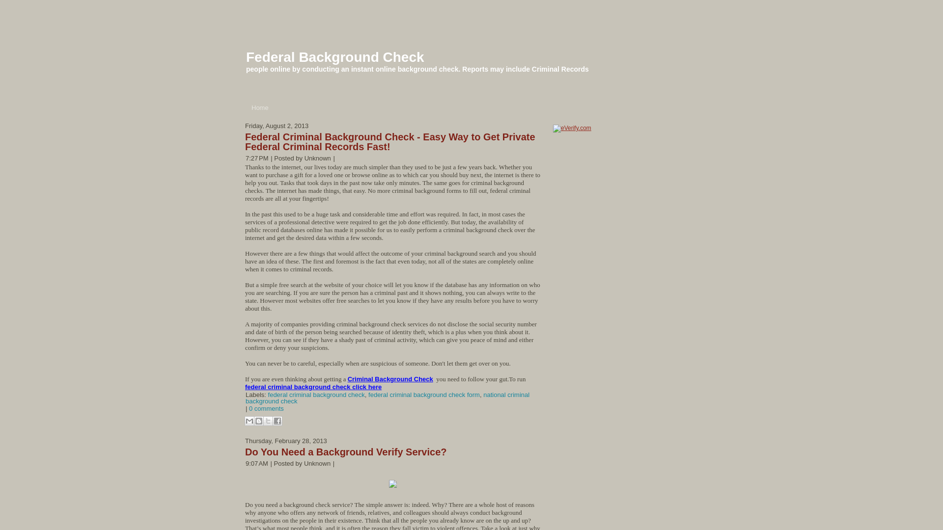 Federal Background Check