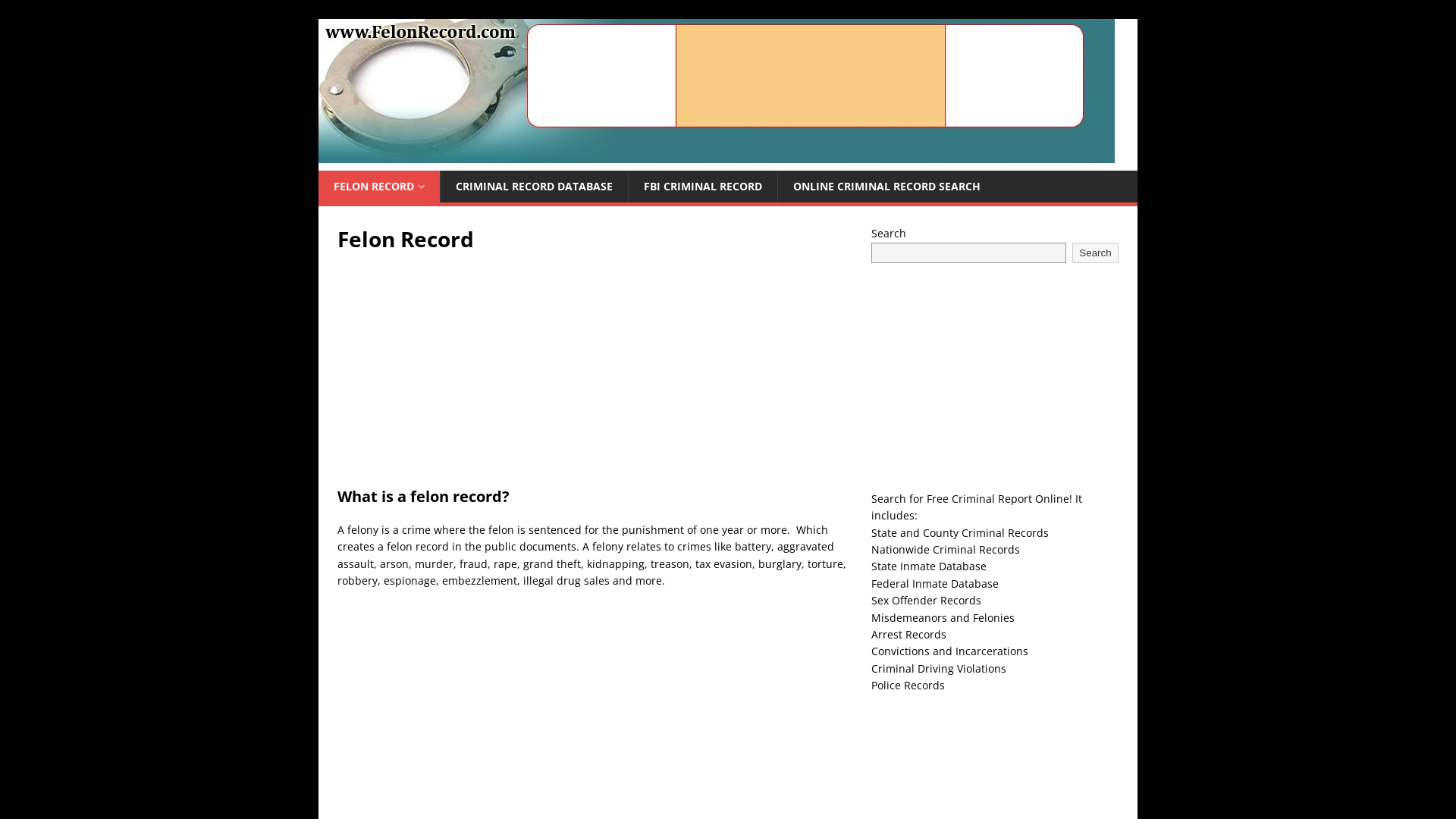 Felon Record - Free Criminal Record - Free Background Check