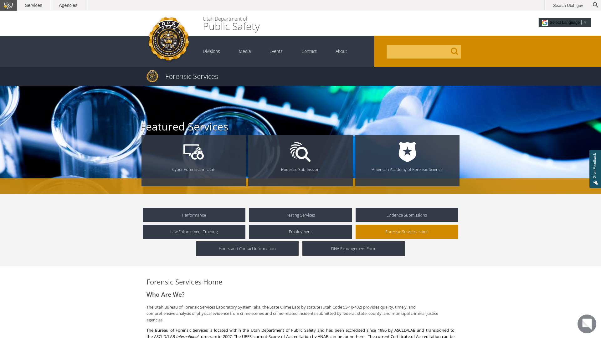 DPS – Forensic Services | Forensic Services