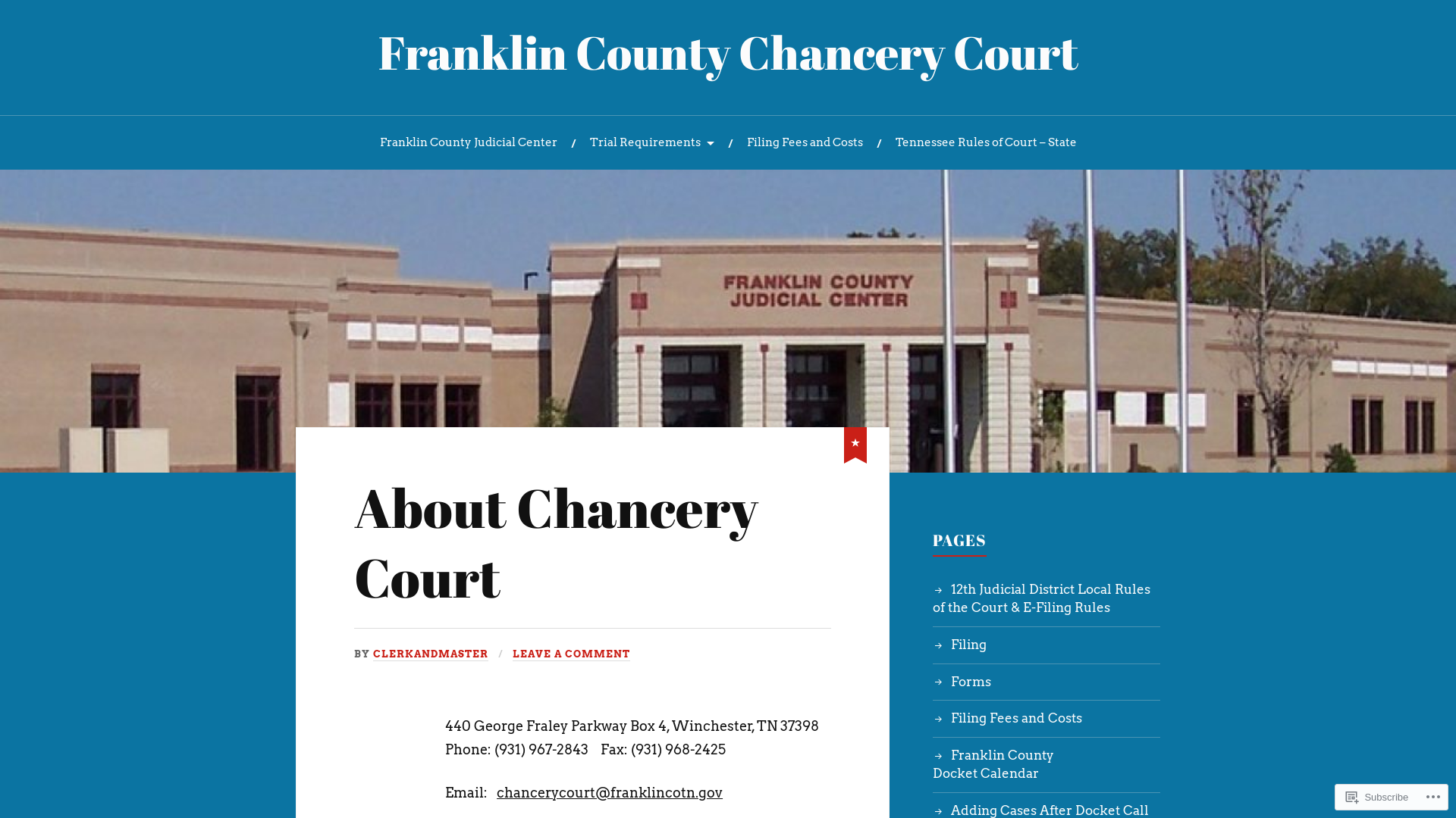 Franklin County Chancery Court