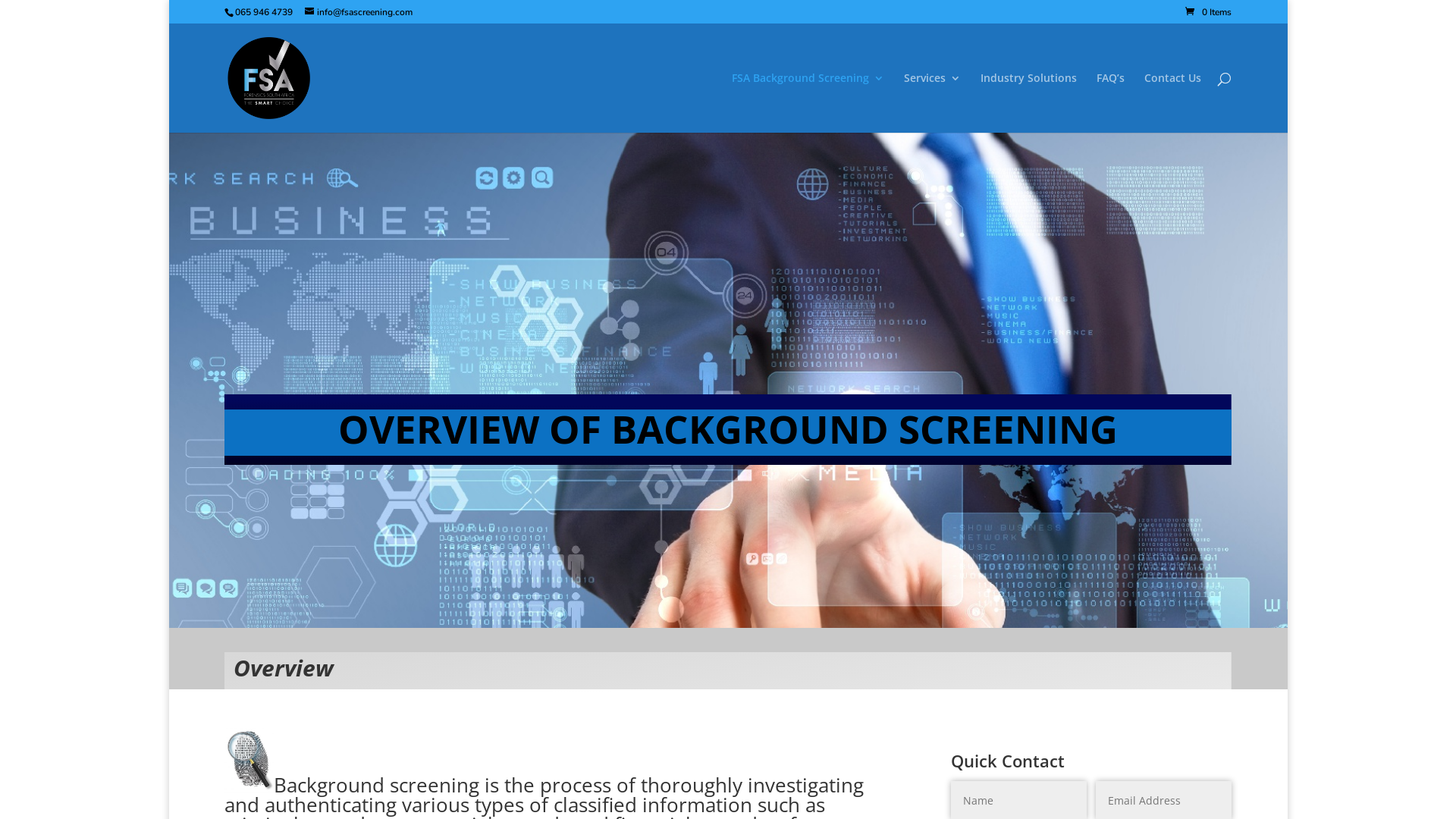 Overview - FSA Screening