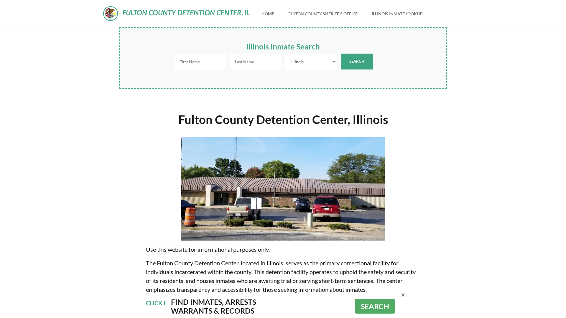 Fulton County Detention Center, IL Inmate Roster, Offender Search