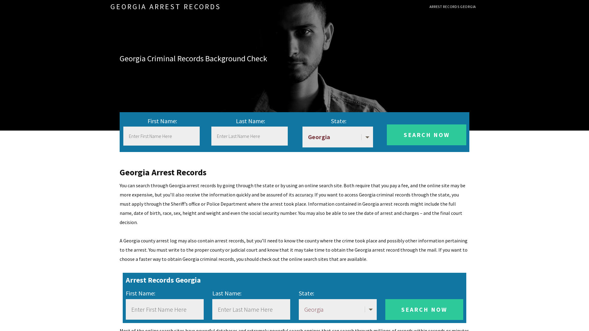 Georgia Arrest Records | Get Instant Reports On People