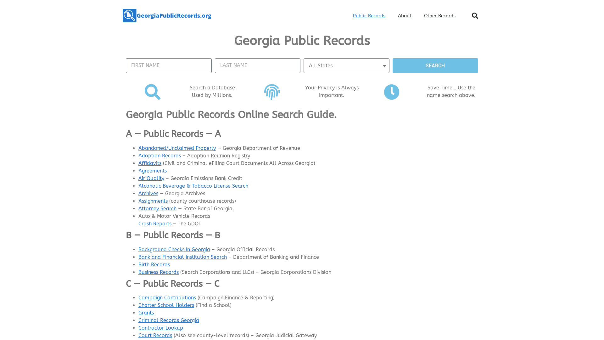 State of Georgia Public Records Guide: GeorgiaPublicRecords.org