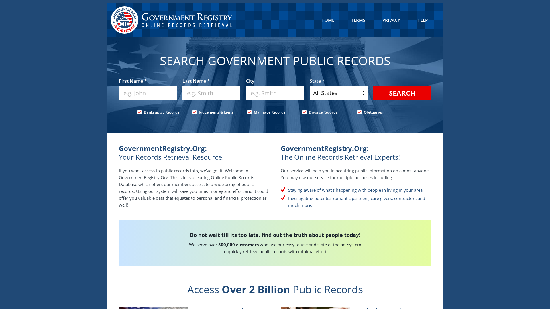 Search Government Public Records