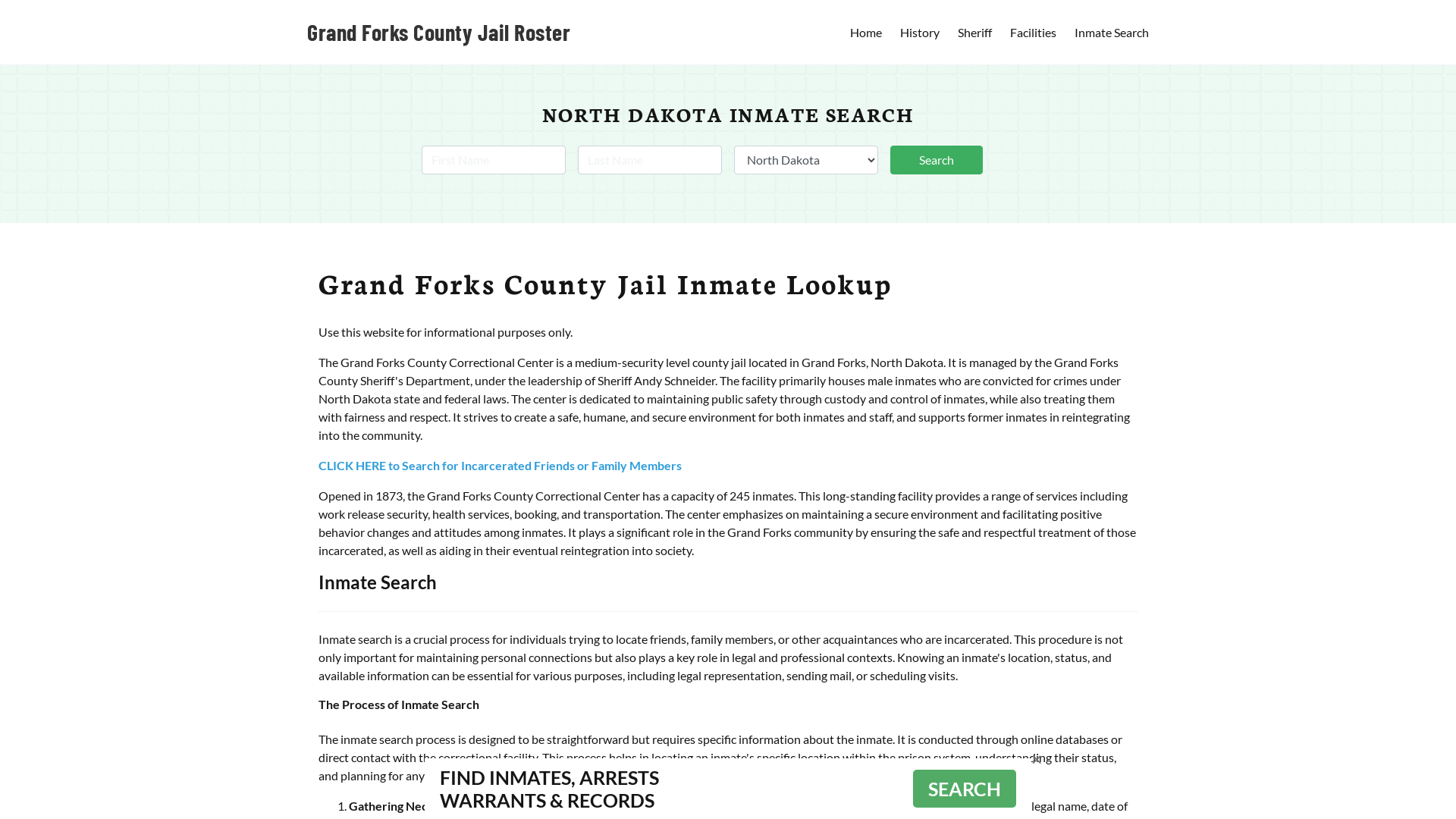 Grand Forks County Jail Roster Lookup, ND, Inmate Search