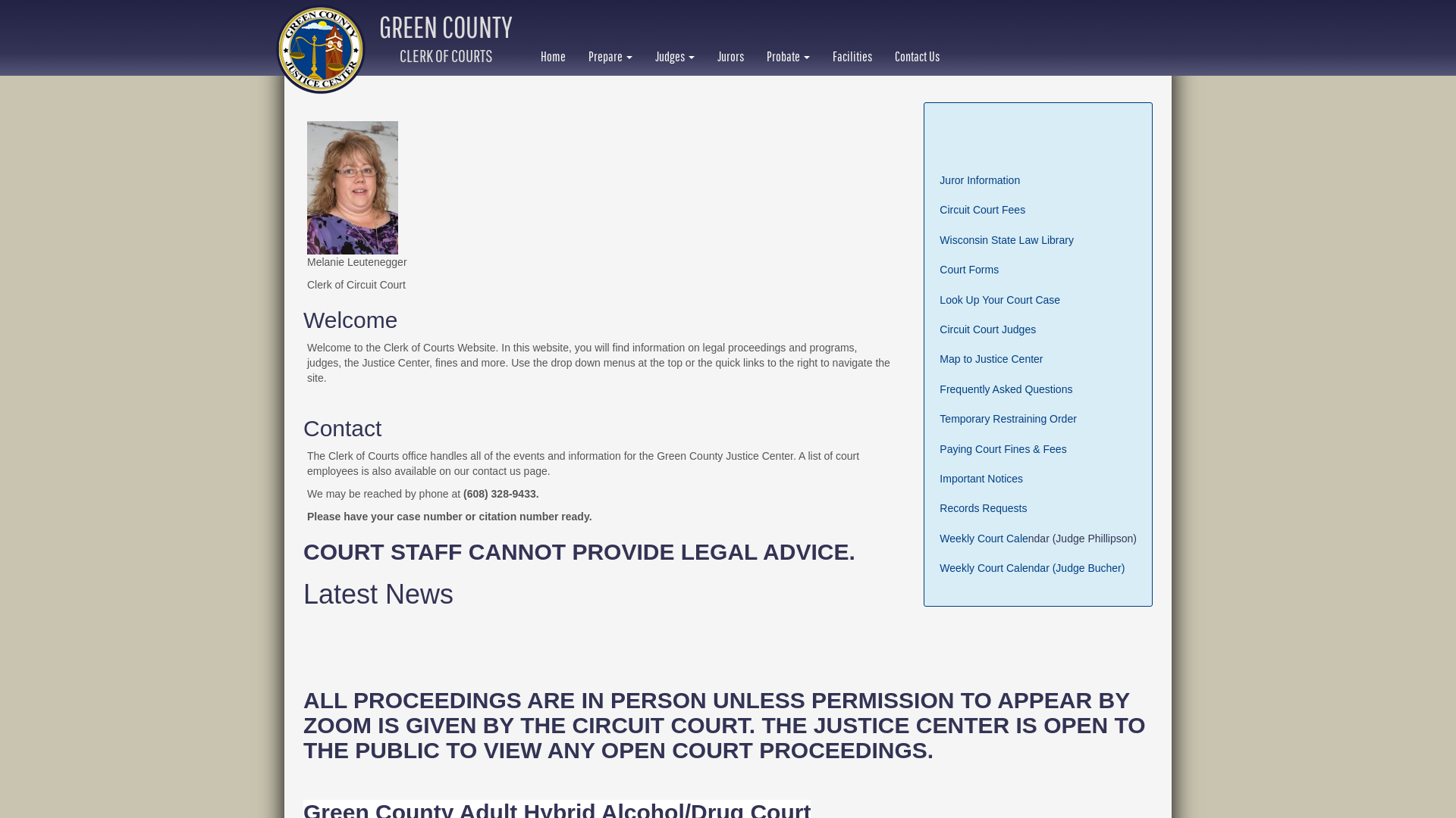 Green County Clerk of Courts - Green County Clerk of Courts