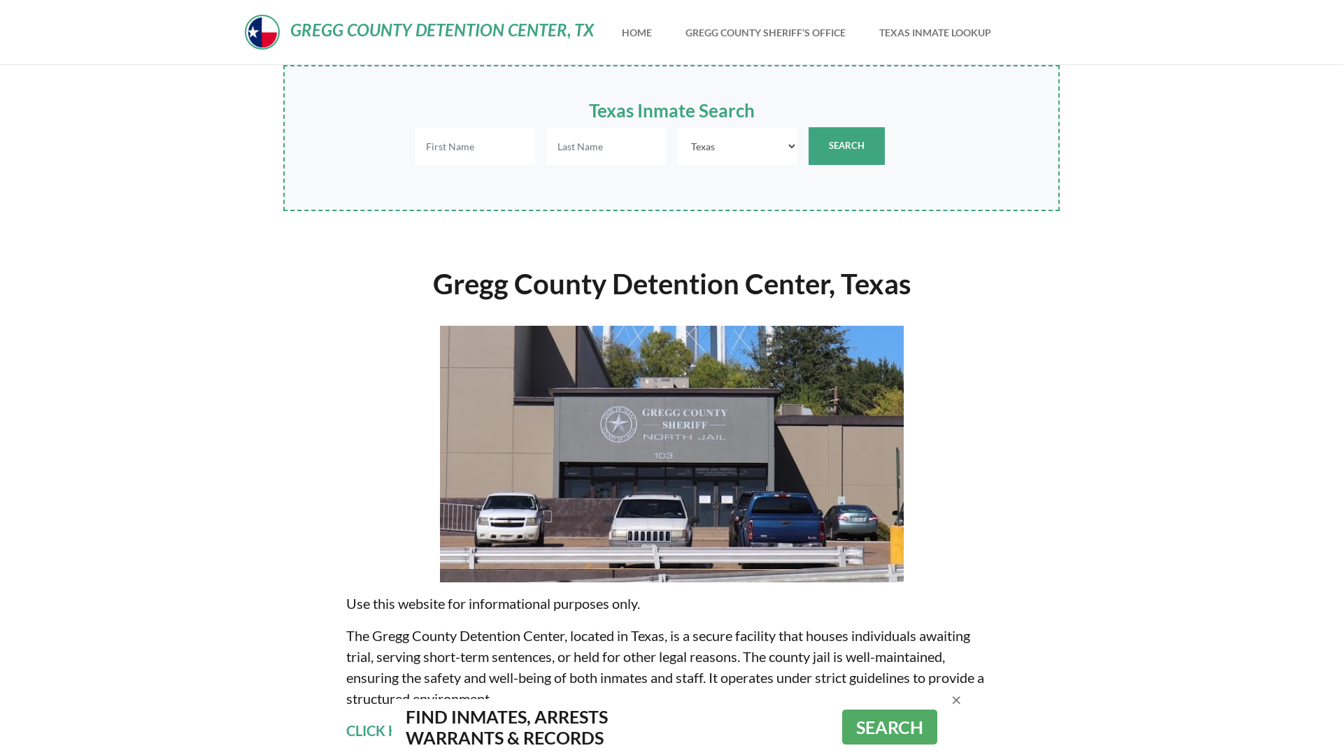 Gregg County Detention Center, TX Inmate Roster, Offender Search